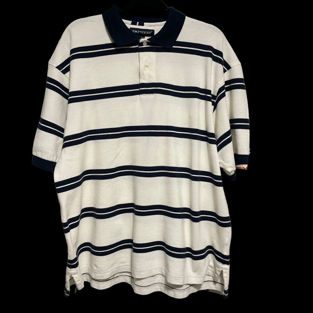 Britches Men's Short Sleeve Striped Shirt SZ/ XXL